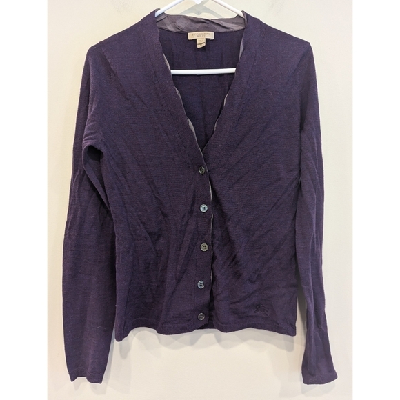 Burberry Brit 100% Merino Wool Cardigan Size Medium - Picture 1 of 9